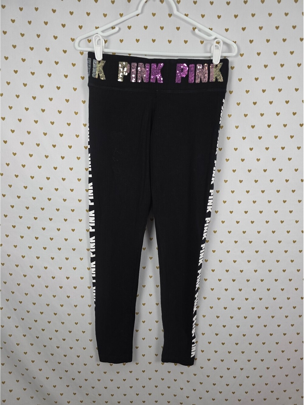 Victorias Secret PINK BLING Gradient Sequined Yoga Pants MEDIUM